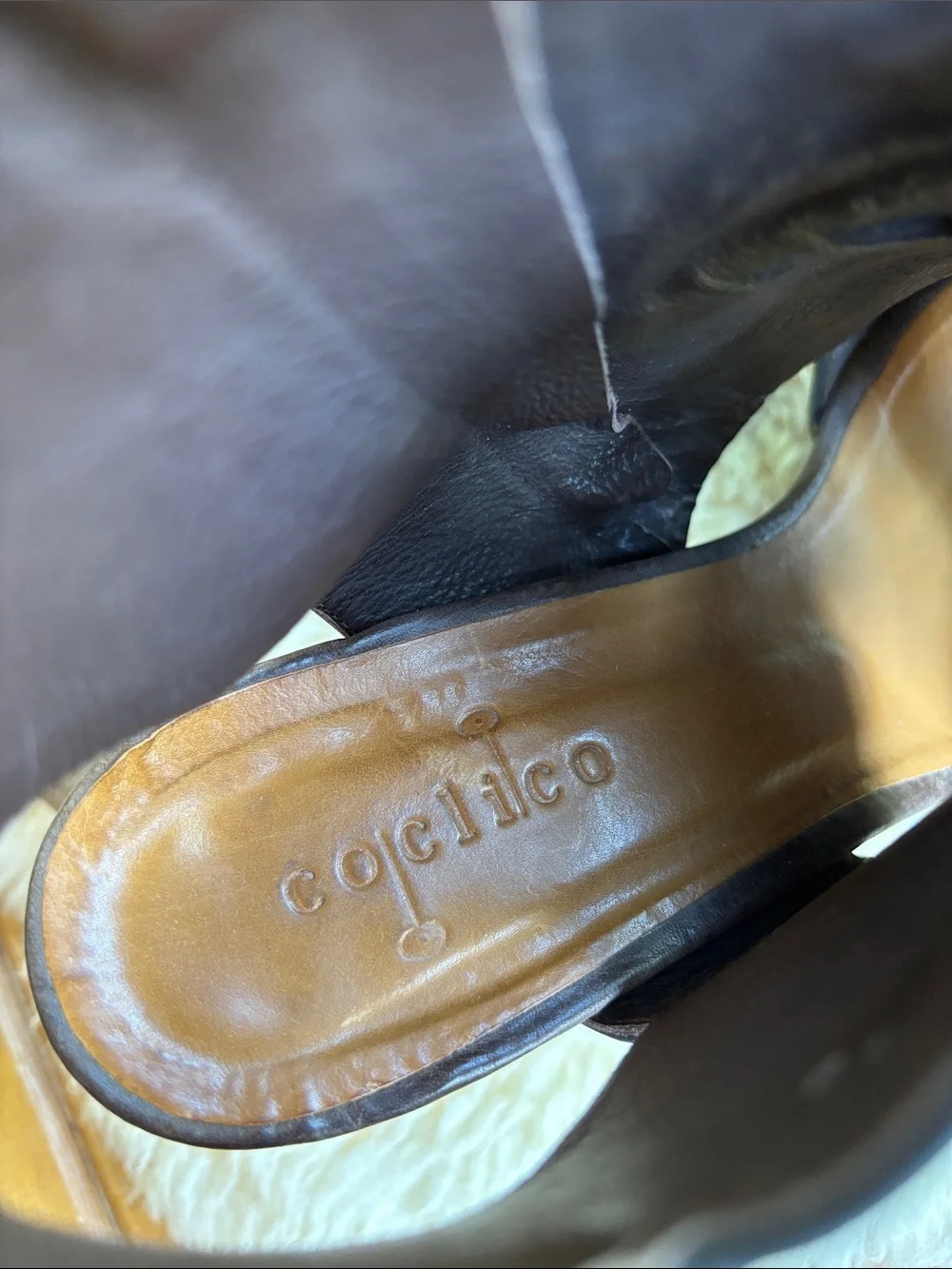 Coclico Fabiano Texas Black Leather Heels